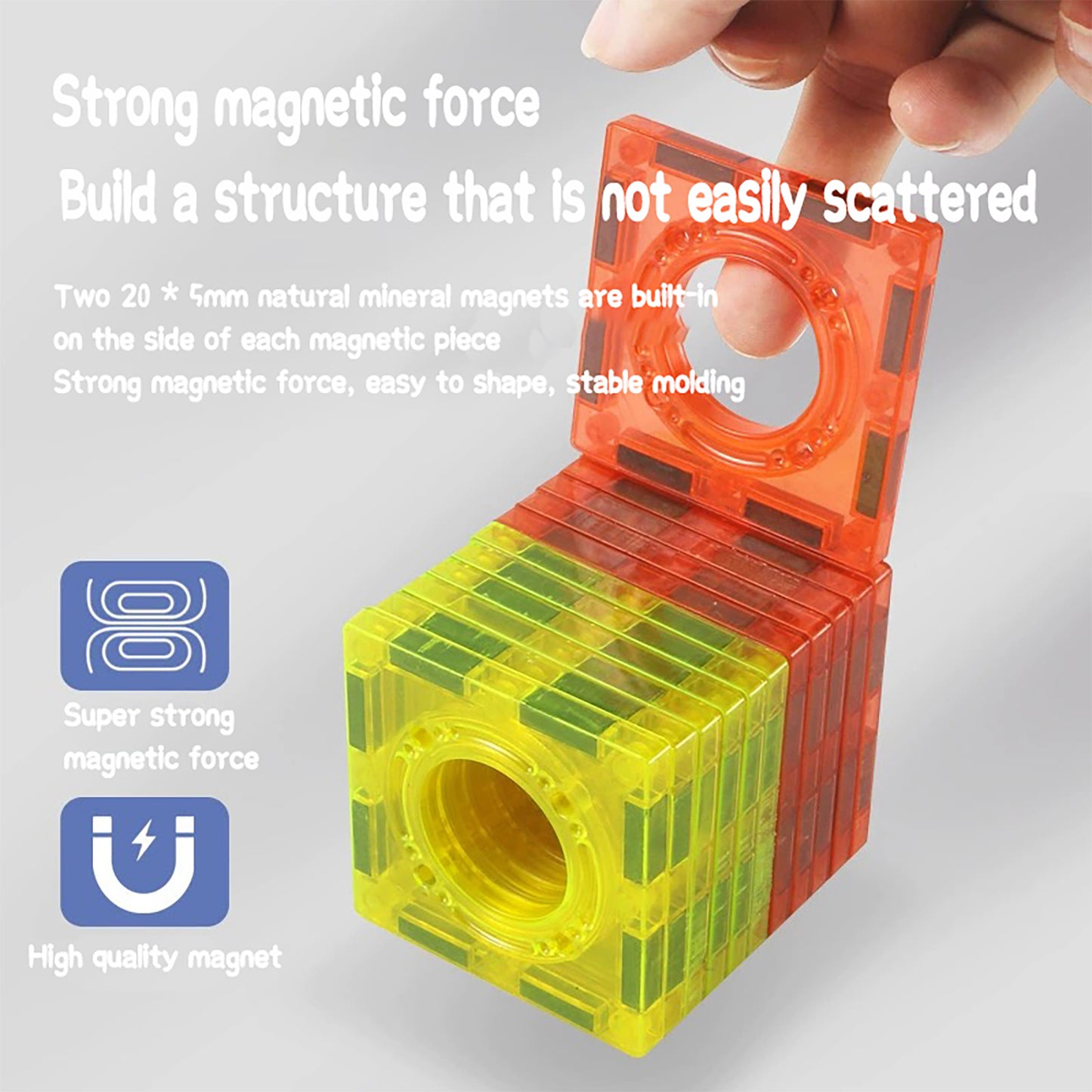 Magnetic Building Tiles – Creative Montessori STEM Toy