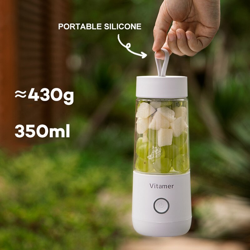 350ml Portable USB Rechargeable Blender – Smoothie & Juice Mixer Cup