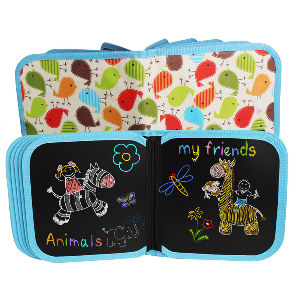 Children’s Portable Water Drawing Board – Erasable Graffiti Chalk Board Set