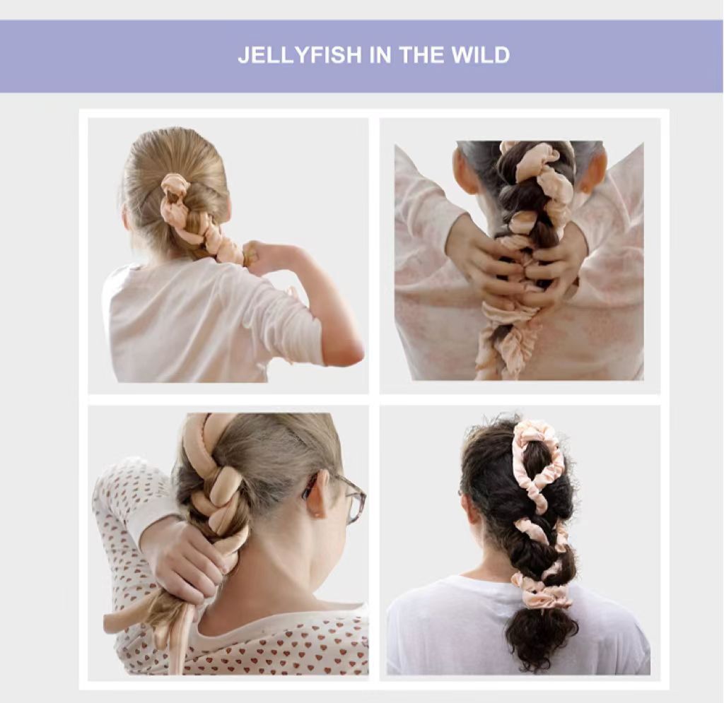 Heatless Curling Headband – Jellyfish Style Hair Curler for Overnight Curls