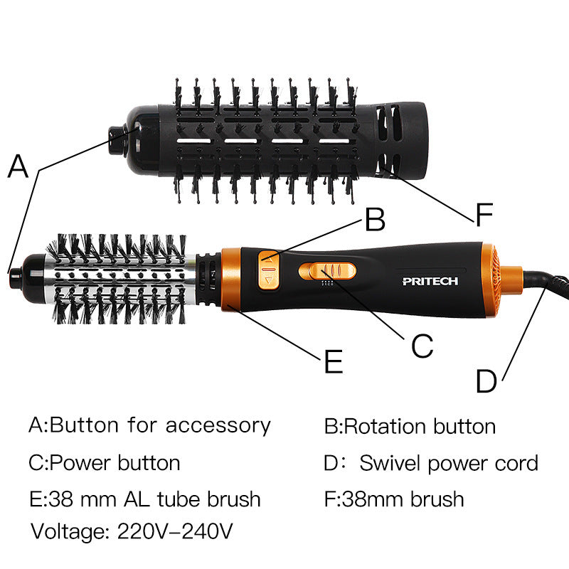 Hot Air Rotary Hair Comb – Curling & Straightening Tool