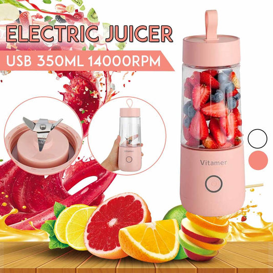 350ml Portable USB Rechargeable Blender – Smoothie & Juice Mixer Cup